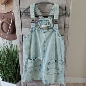 We The Free Light Blue Overall Dress